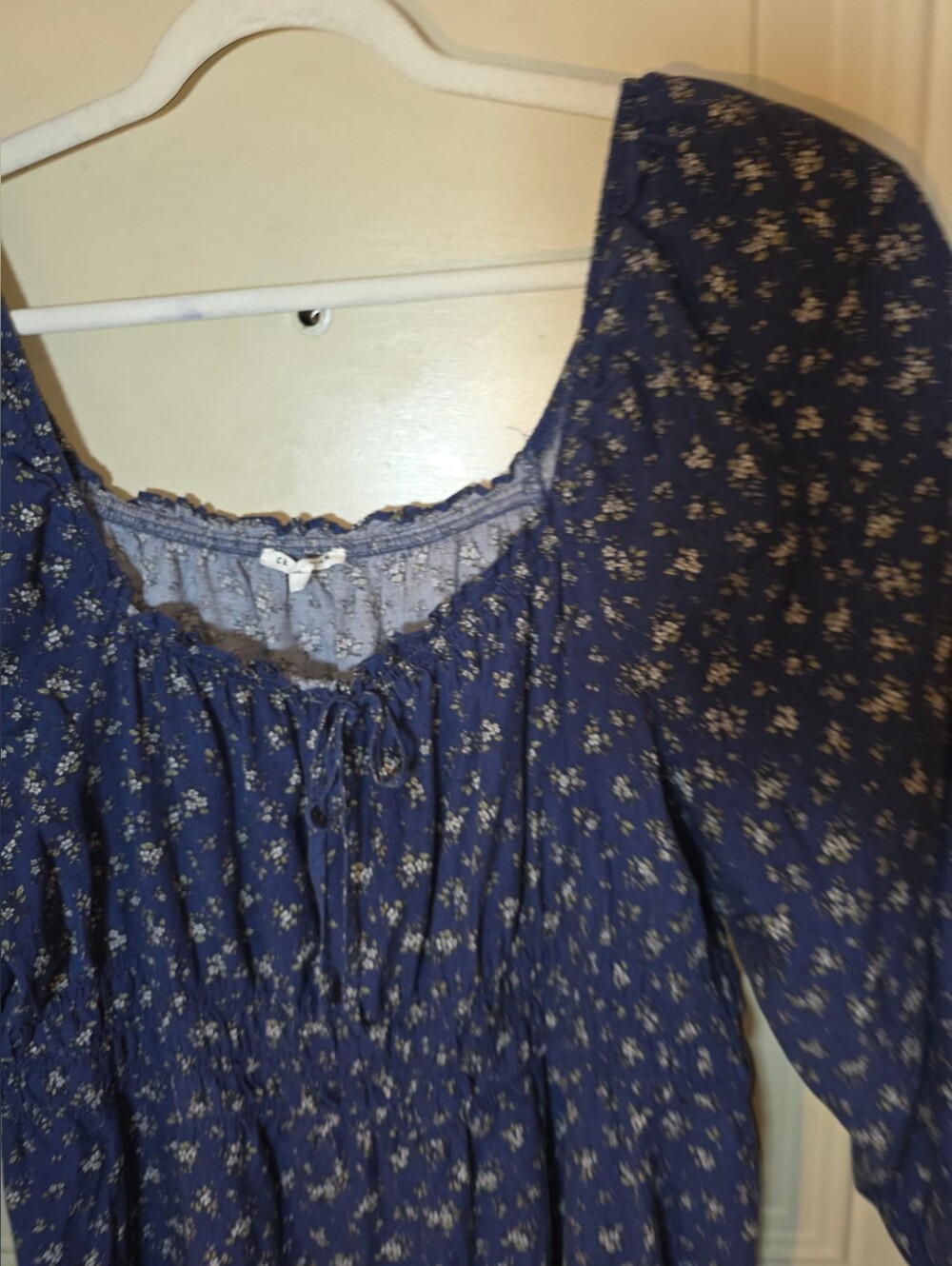 Celebrity Pink Blue Floral Peasant Dress Size 4X Boho Cottagecore Prairie‎ - Picture 5 of 11